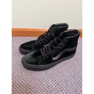 Vans Sk8-Hi Dark Green Velvet Mens 7.5 Womens 9